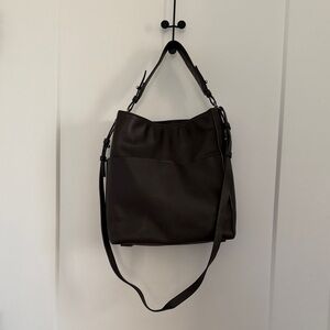 All Saints Brown Leather Shoulder Bag